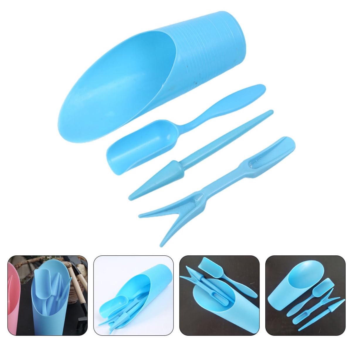 Gardening Tools Bundle - 4 pz/set, plastica durevole secchio pala