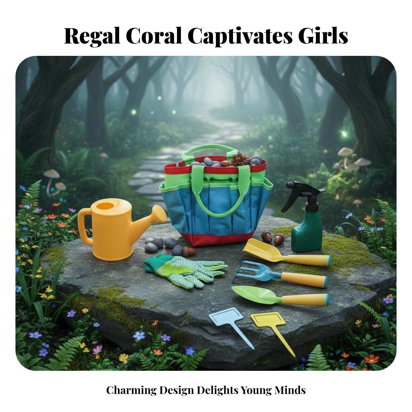 Gardening Tools Girls - Set di 10 Attrezzi da Giardinaggio