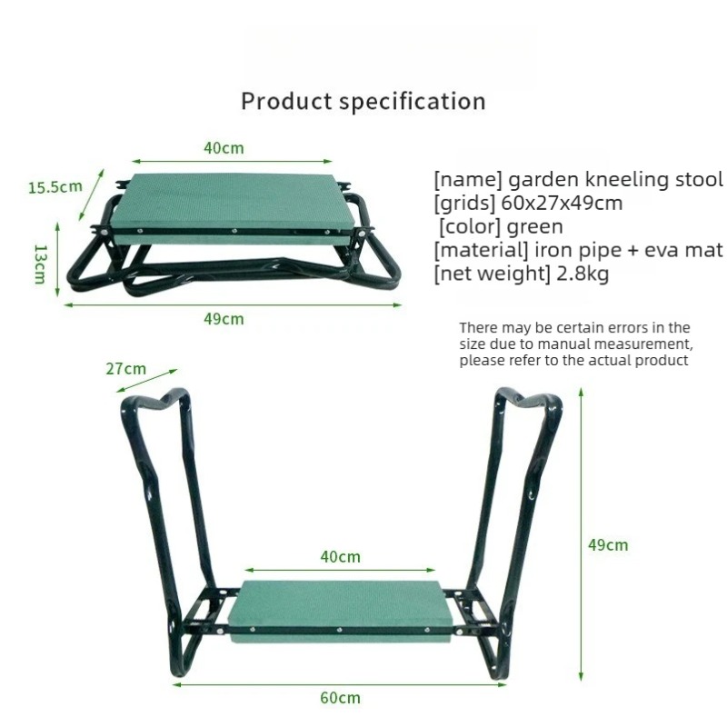 Gardening Tools Kit For Sale - Sgabello da Giardino Pieghevole 2-in-1 con