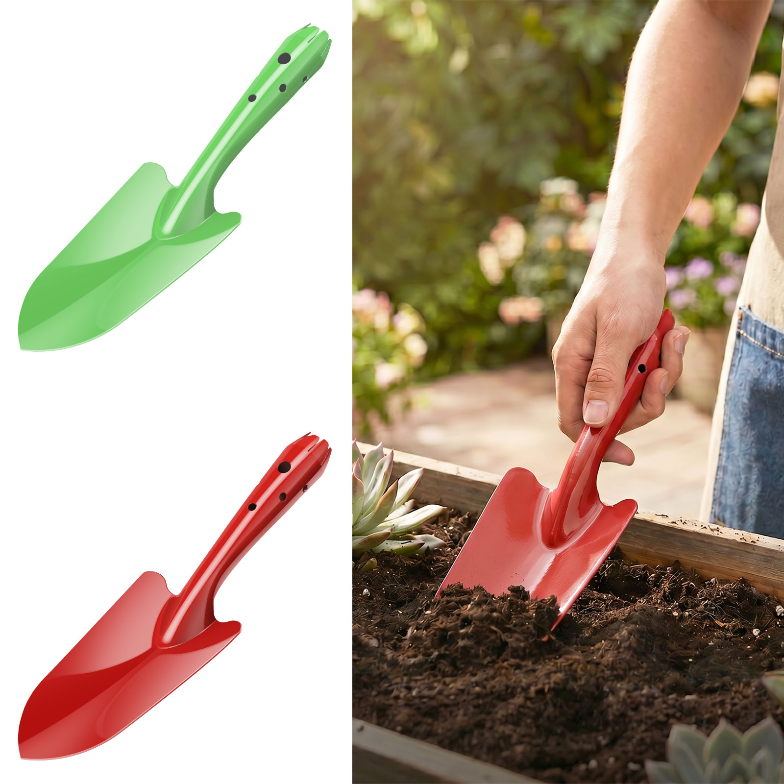 Gardening Tools Trowel - Paletta da Giardino in Metallo Antiruggine,