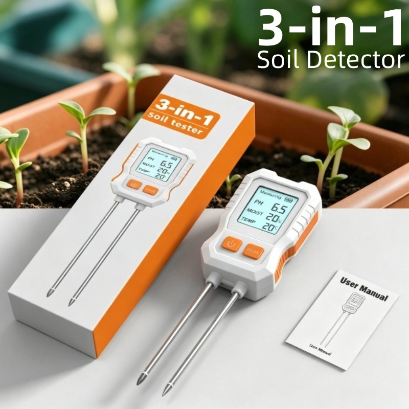 Moisture Meter Plant - Tester Digitale 3-in-1 per Terreno con