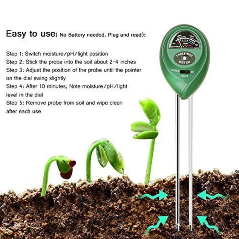 Misuratore PH da giardino Luce - Moisture Meter Plant recensione e prezzo