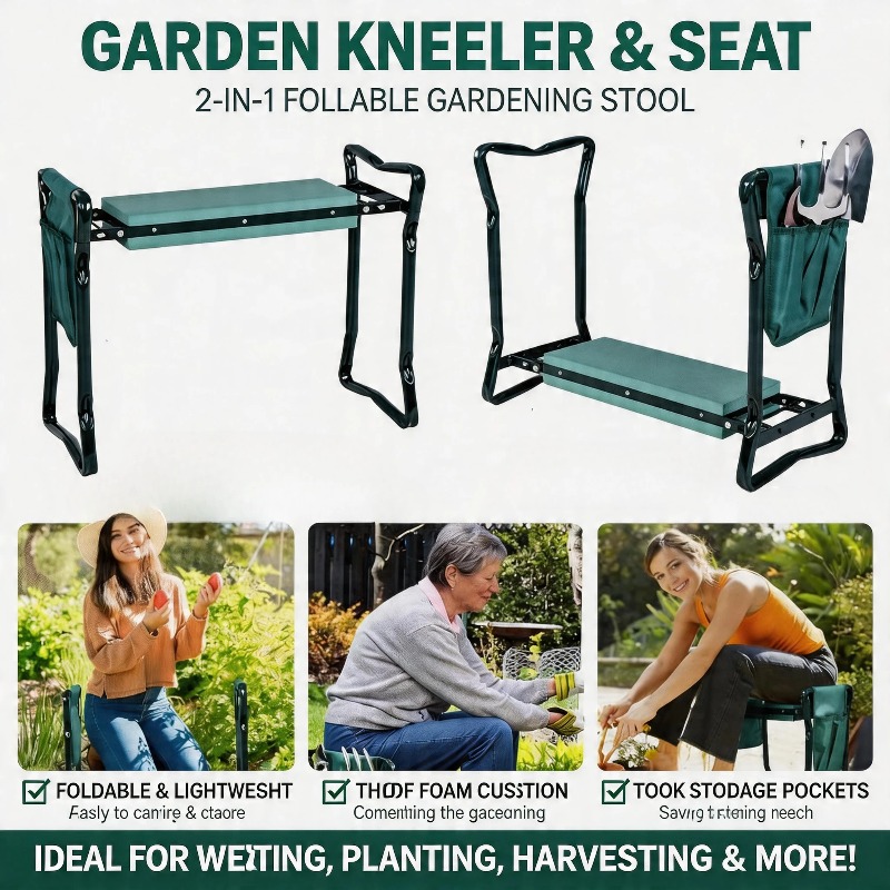 Sgabello da Giardino Pieghevol - Gardening Tools Kit For Sale recensione e prezzo