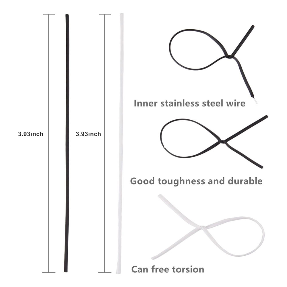 100 pezzi nero bianco cavo da  - Garden Wire Twist Tie recensione e prezzo